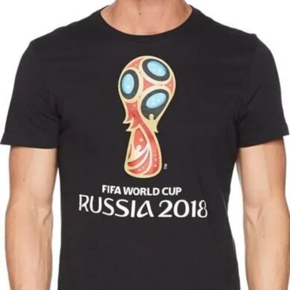 Adidas FIFA World Cup 2018  Emblem Tee  Men's  T-Shirt  Size XL   Black - Picture 3 of 10